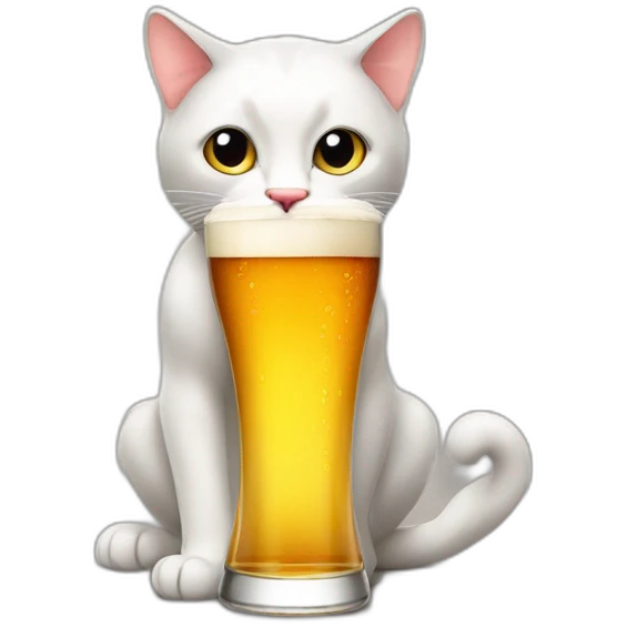 Cat drink bière emoji