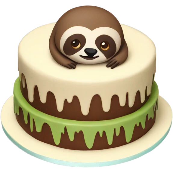 Sloths brithday cake emoji