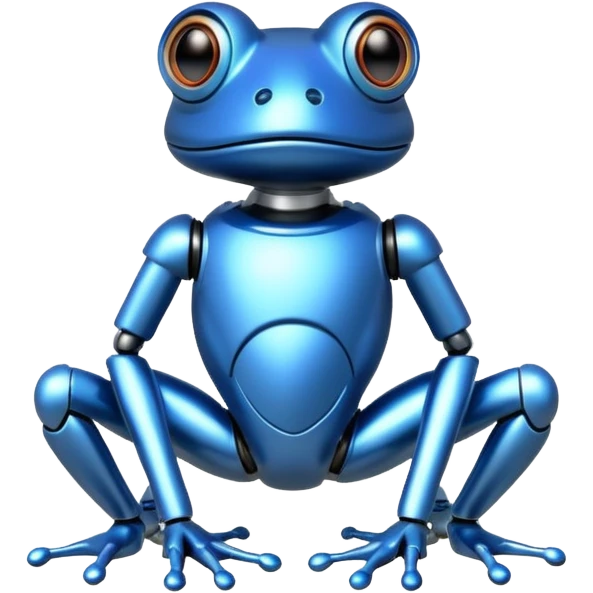 robot blue frog emoji