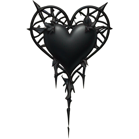 Goth heart  emoji