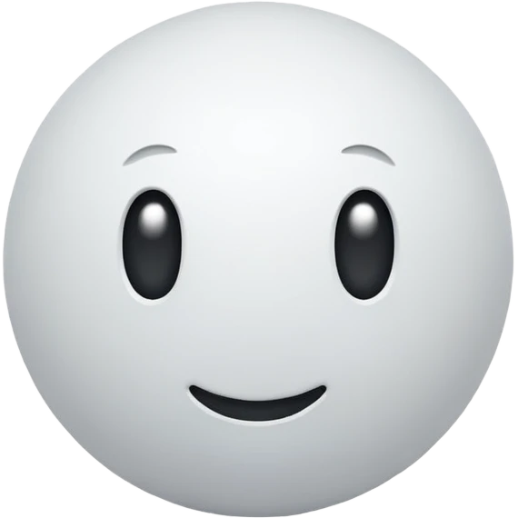 white color ball emoji