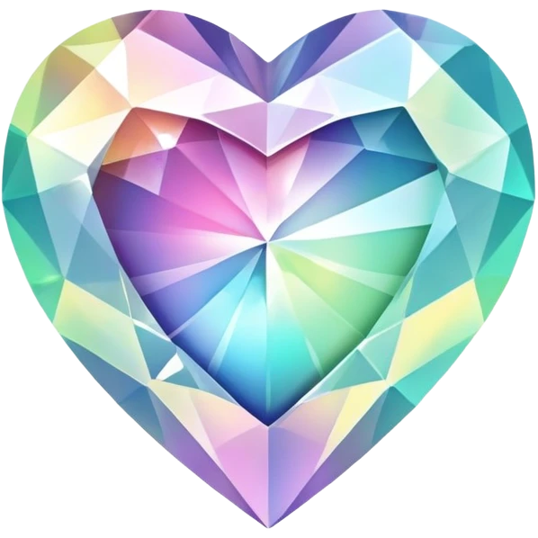 Iridescent diamond heart emoji