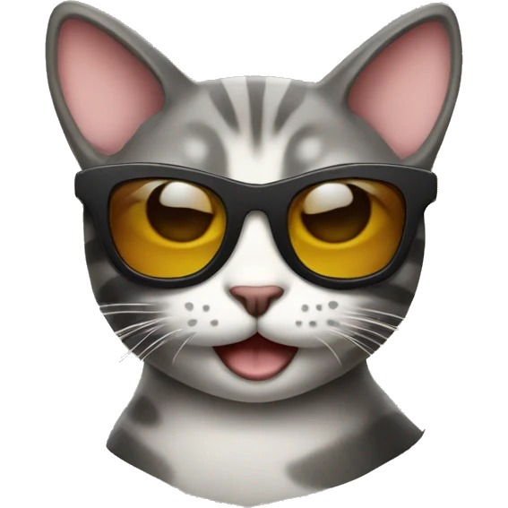 Cat with sunglasses emoji