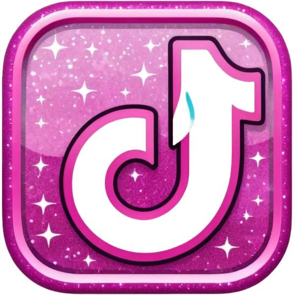 glitter pink logo TikTok emoji