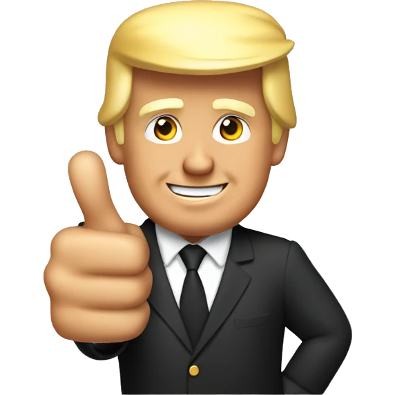Donald Trump showing thumbs up emoji
