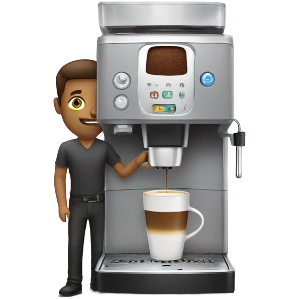 coffeemachine with man emoji