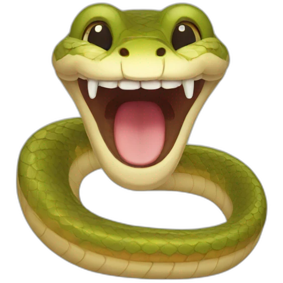 Laughing snake emoji