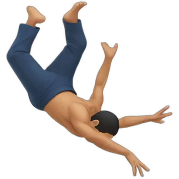 filipino man doing a back flip emoji