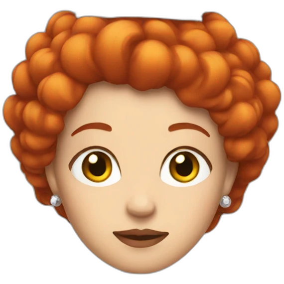 Queen with red hair emoji