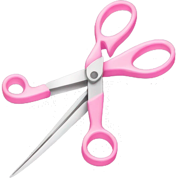delicate pink scissors emoji