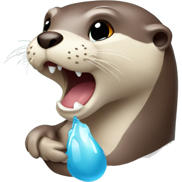 Otter mit einer Muschel  emoji