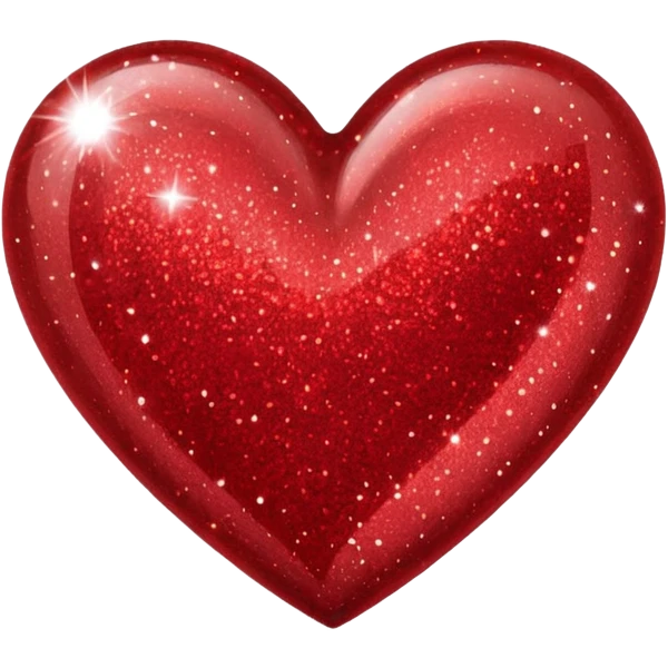red glitter heart emoji