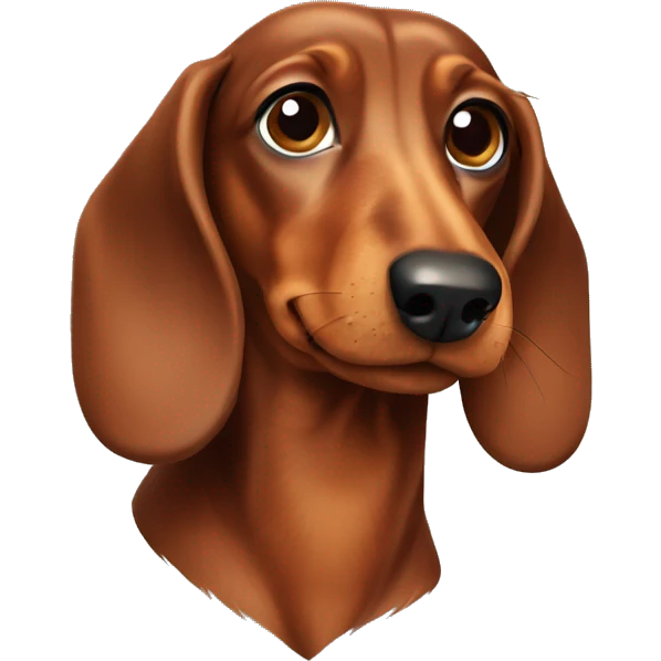 Brown dachshund  emoji