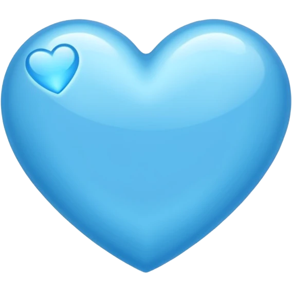 sky blue heart with bling effect emoji