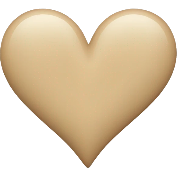 Beige heart emoji