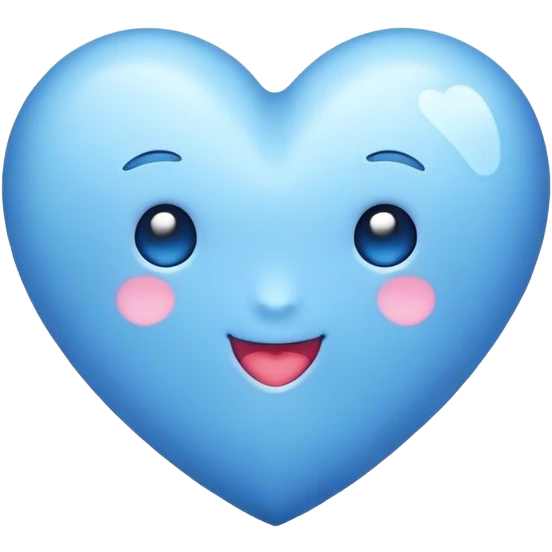 blue lovely heart emoji
