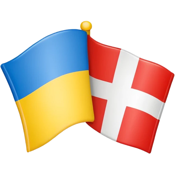 Ukrainian flag hugging Swiss flag   emoji