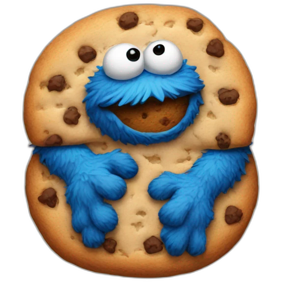Cookie Monster sleeping emoji