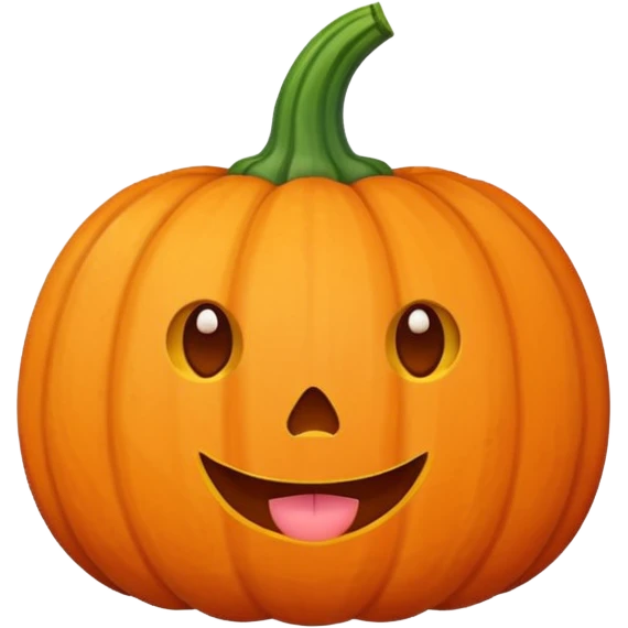 Cute Pumpkin with blush nd cute face like a doodle emoji
