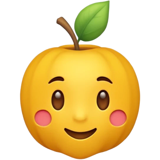 Изображение кубка в 3D формате, светло-оранжевого цвета  emoji