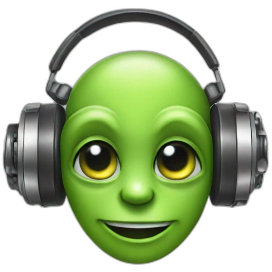 a dj alien with ear gauge emoji