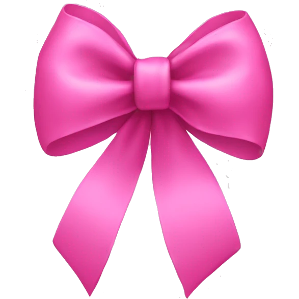 Pink bow emoji
