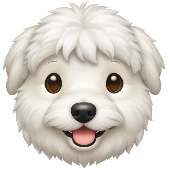 A white doodle dog emoji emoji