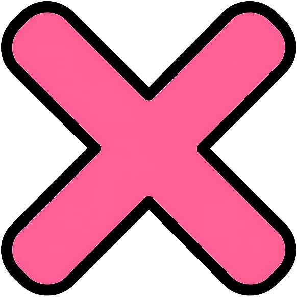 pink x icon variation 4 emoji