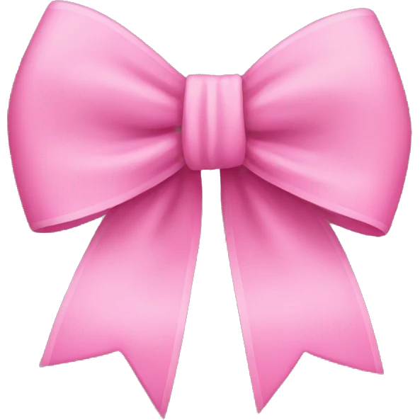 Pink bow emoji