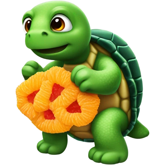 Turtle eating sour patch kids emoji