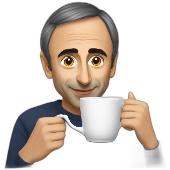 Éric zemmour drinking tea emoji