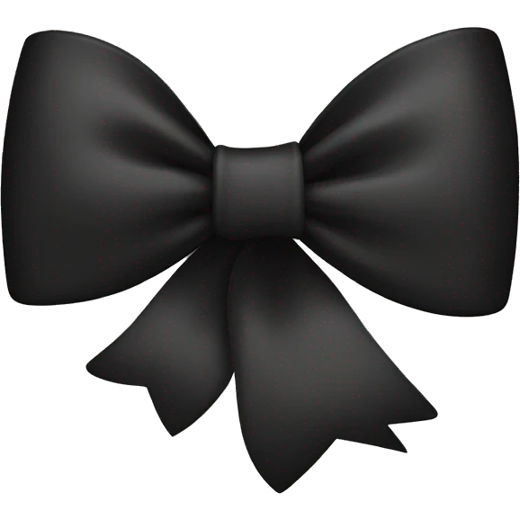 Black bow emoji