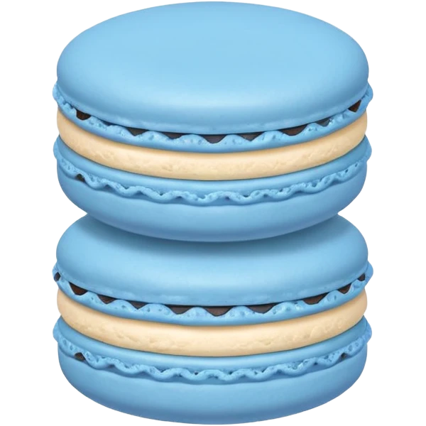 blue macaron emoji