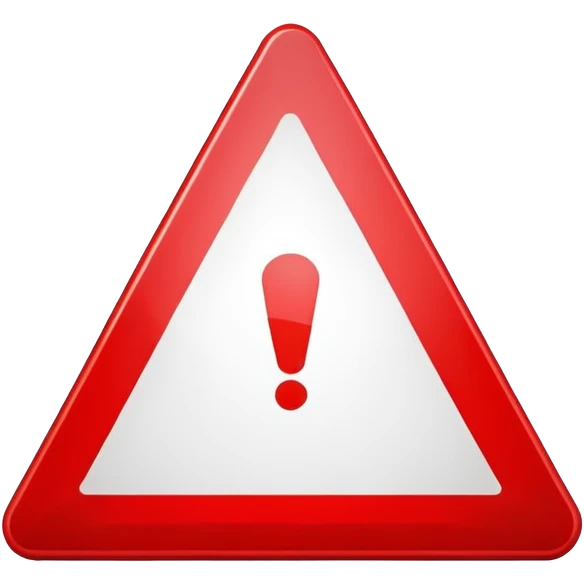 warning triangle with exclamation mark emoji