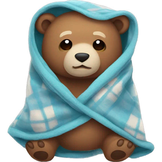 bear cozy in blanket emoji