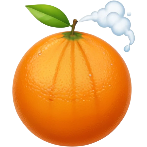 Orange fruit with steam flat  emoji