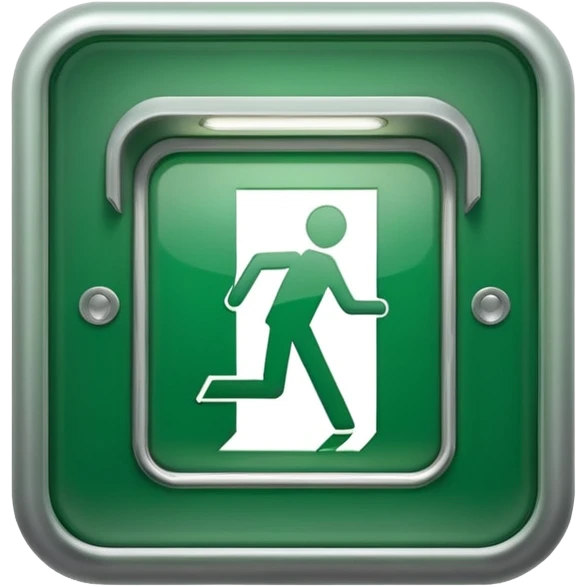 emergency exit , but only the icon inside it without the sign emoji