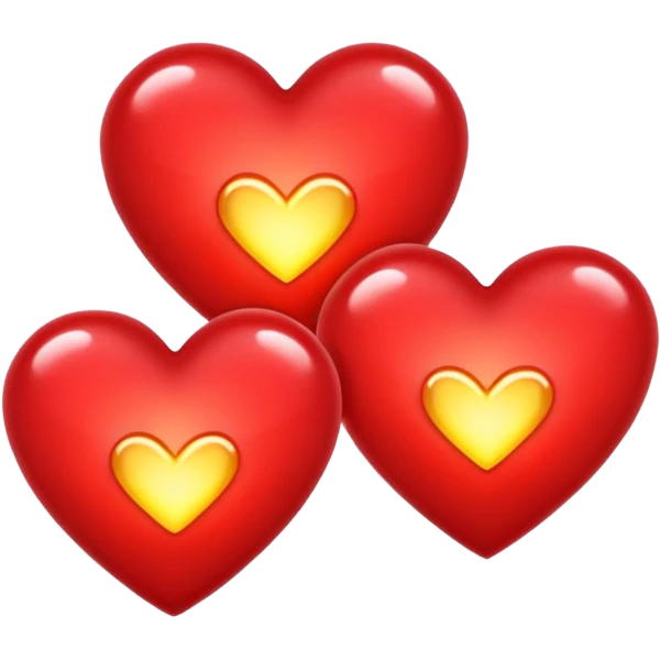 Red hearts glimmering lights  emoji
