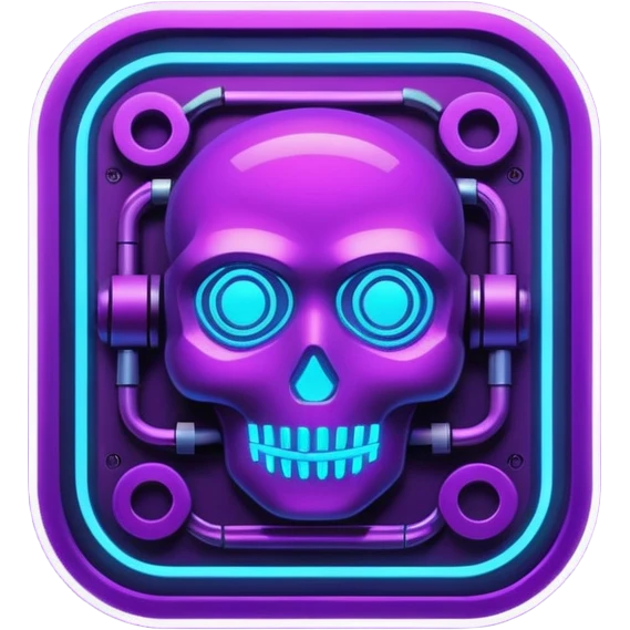 neon cyberpunk code emoji