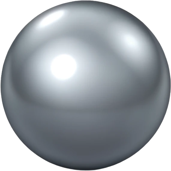 silver smooth chrome ball emoji
