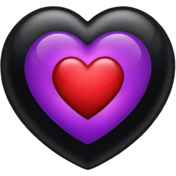 heart with a dark eclipse emoji