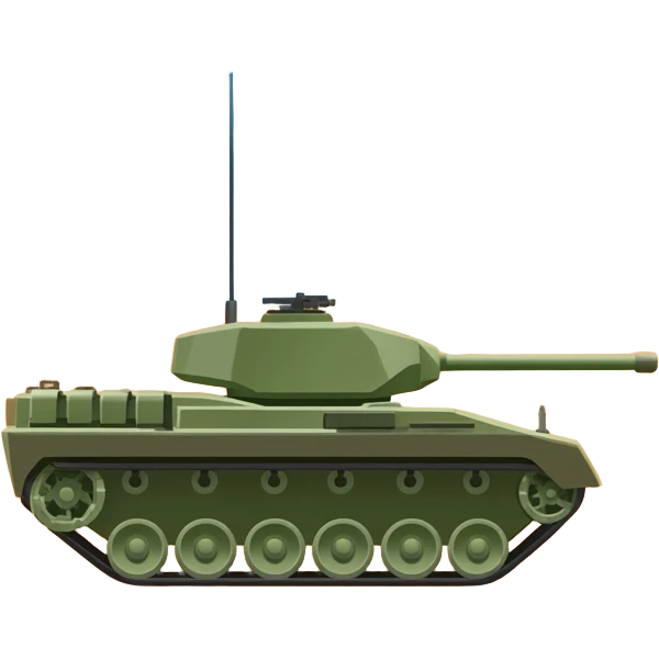 Tank in desert emoji
