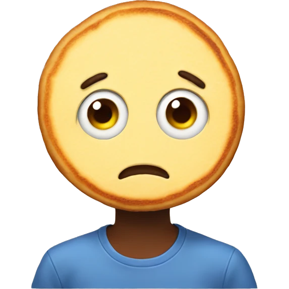 Confused pancake emoji