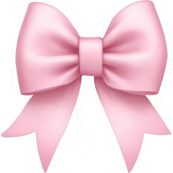 light pink bow emoji