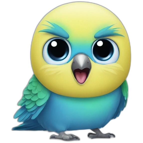 Angry budgie emoji