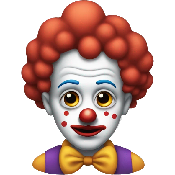 Sad clown emoji