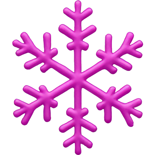Pink snow flake emoji