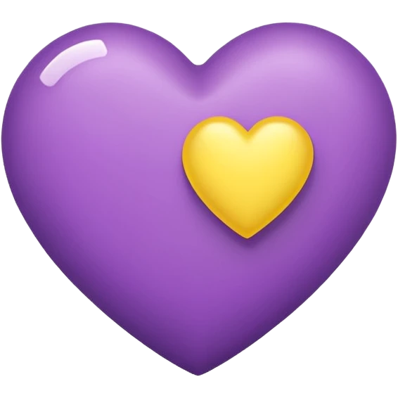 purple and yellow hearts emoji