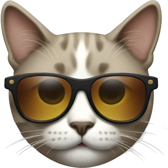 Cat with sunglasses emoji