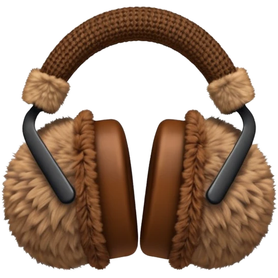 Warm brown winter earmuffs emoji